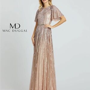 Mac Duggal Rose Pink Sequin Dress